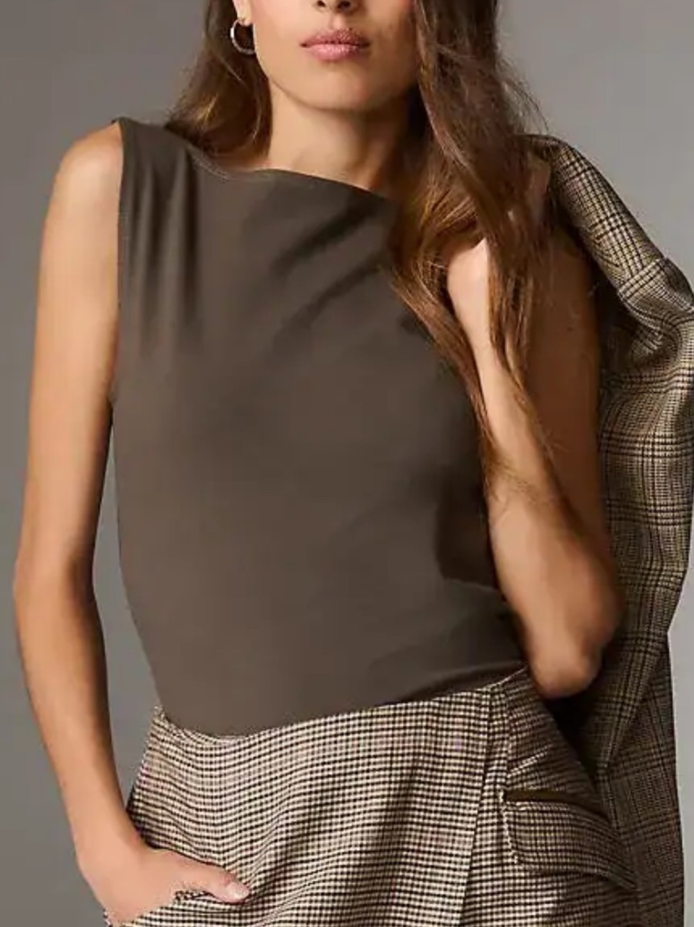 Reformation Dusk Top in pine tree green